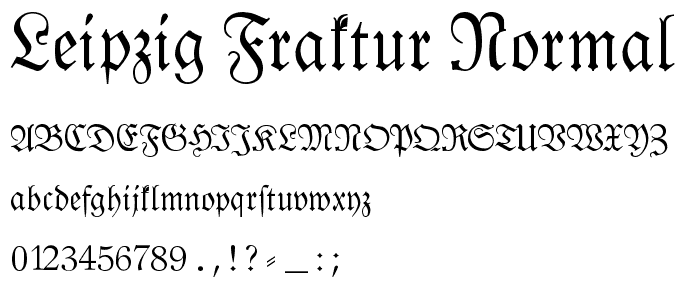 Leipzig Fraktur Normal font